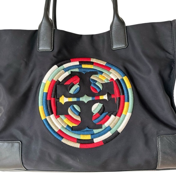 Tory Burch Black Tote with Geometric Logo Design - Picture 6 of 13